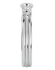 Inel Triplu de Logodnă Cu Trei Moissanite de 0.96 ct din Platina - Castelo.ro