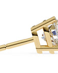 Cercei Stud Inima din Aur 14k cu Moissanite Tăietură Heart de 2.4 ct din 14K Aur Galben - Castelo.ro