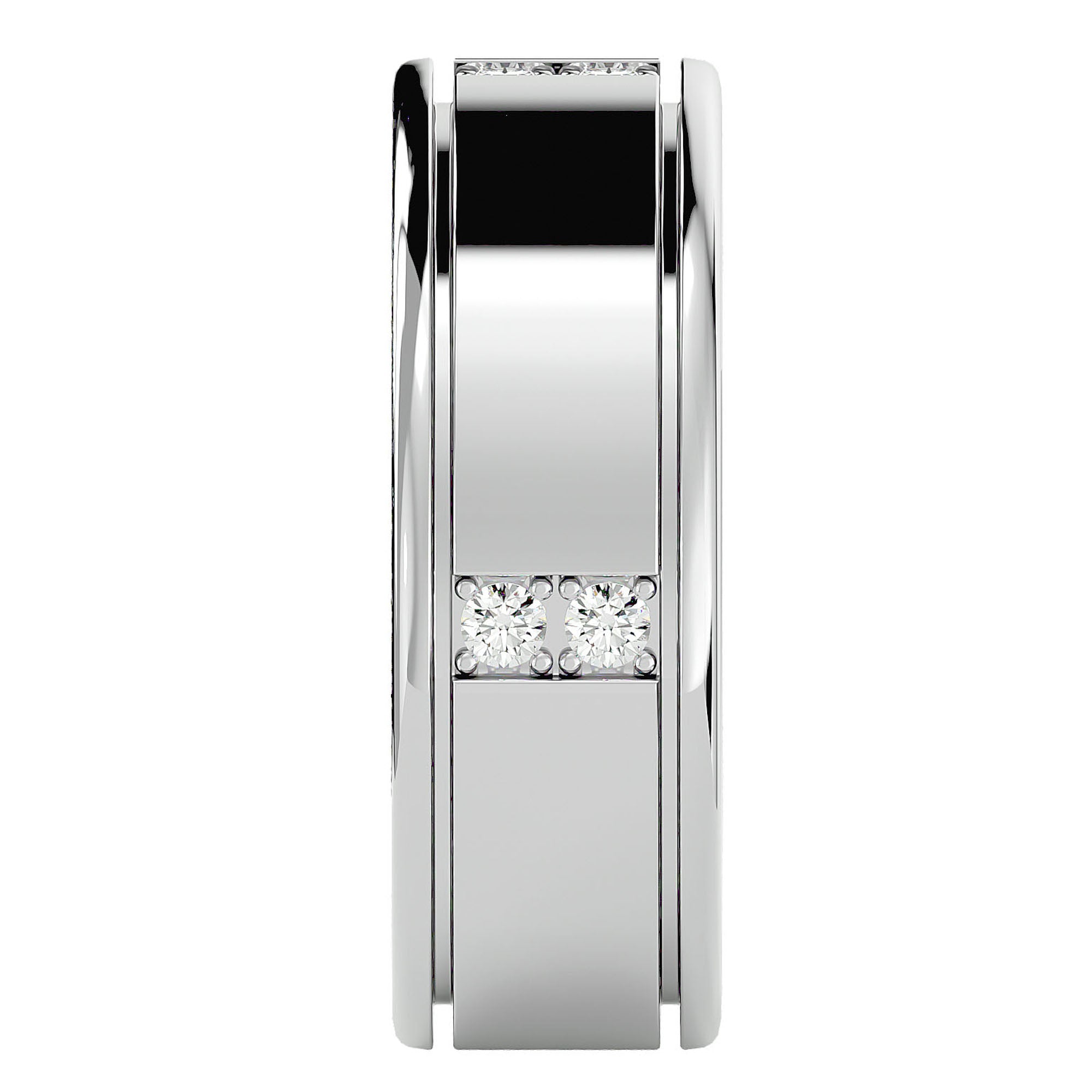 Verighetă Forte cu Diamante Naturale de 0.28 ct din Platina - Castelo.ro