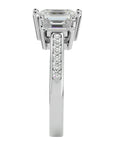 Inel de Logodnă Trei Moissanite de 2.46 ct din Platina - Castelo.ro