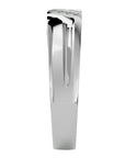 Verighetă din Aur 14k cu Tăietură si Diamante Naturale de 0.18 ct din 14k Aur Alb - Castelo.ro