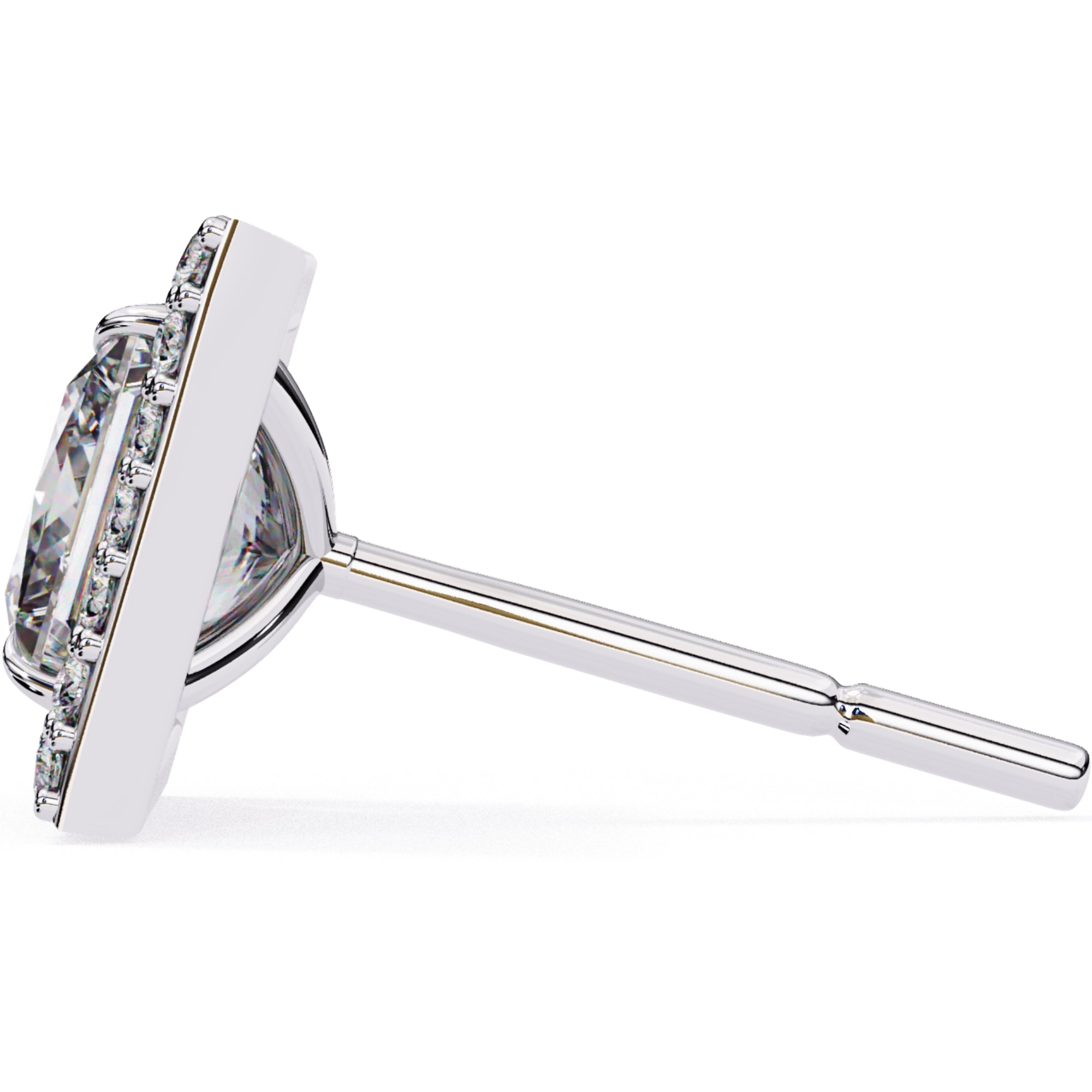 Cercei Stud Square cu Diamante Create în Laborator de 0.84 ct din - Castelo.ro