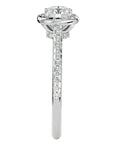 Inel de Logodnă Talisman cu Moissanite Halo Pavé de 0.89 ct din Platina - Castelo.ro