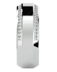 Verighetă cu Bandă De Moissanite de 0.53 ct din Platina - Castelo.ro