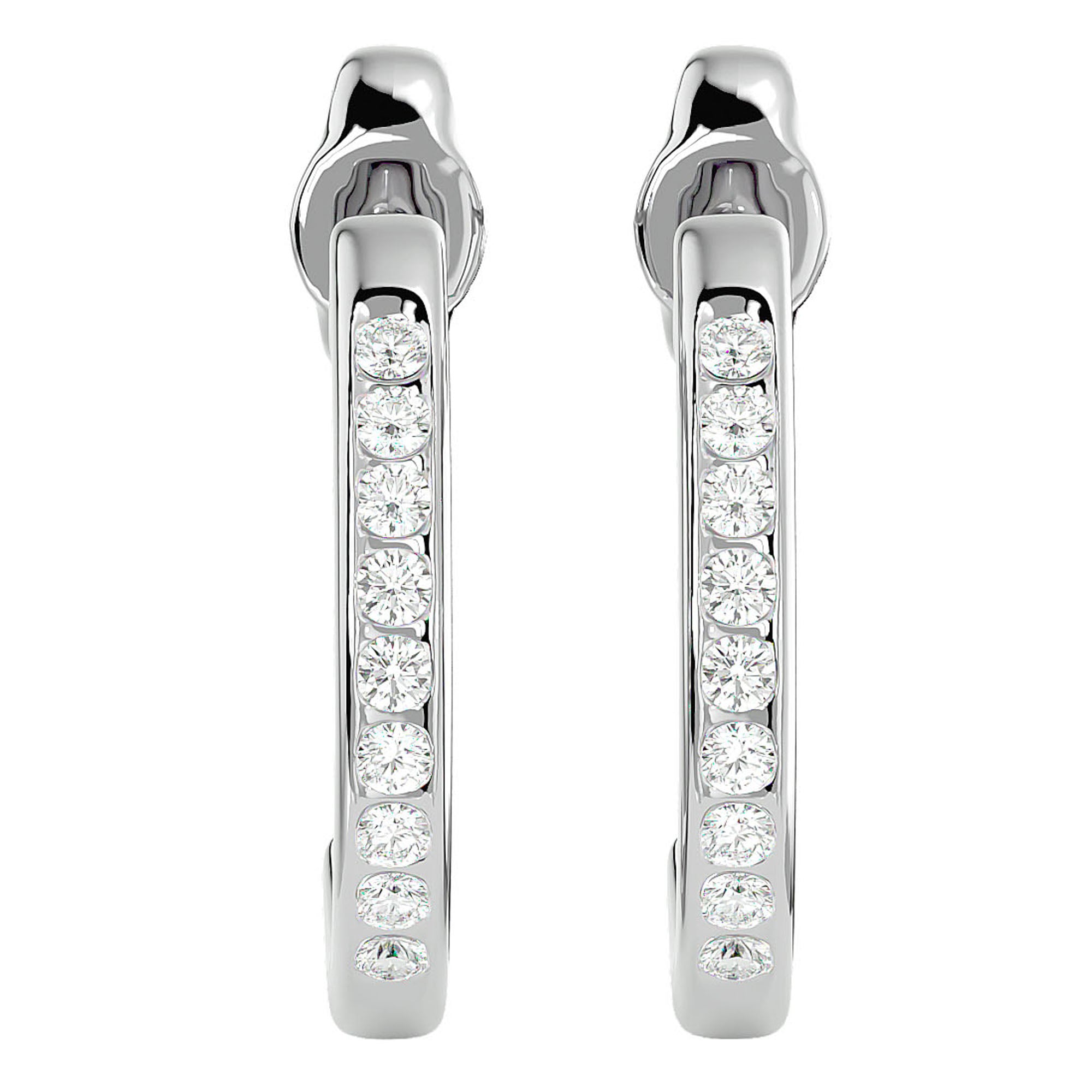 Cercei Hoop Vals cu Diamante Naturale de 0.92 ct din - Castelo.ro