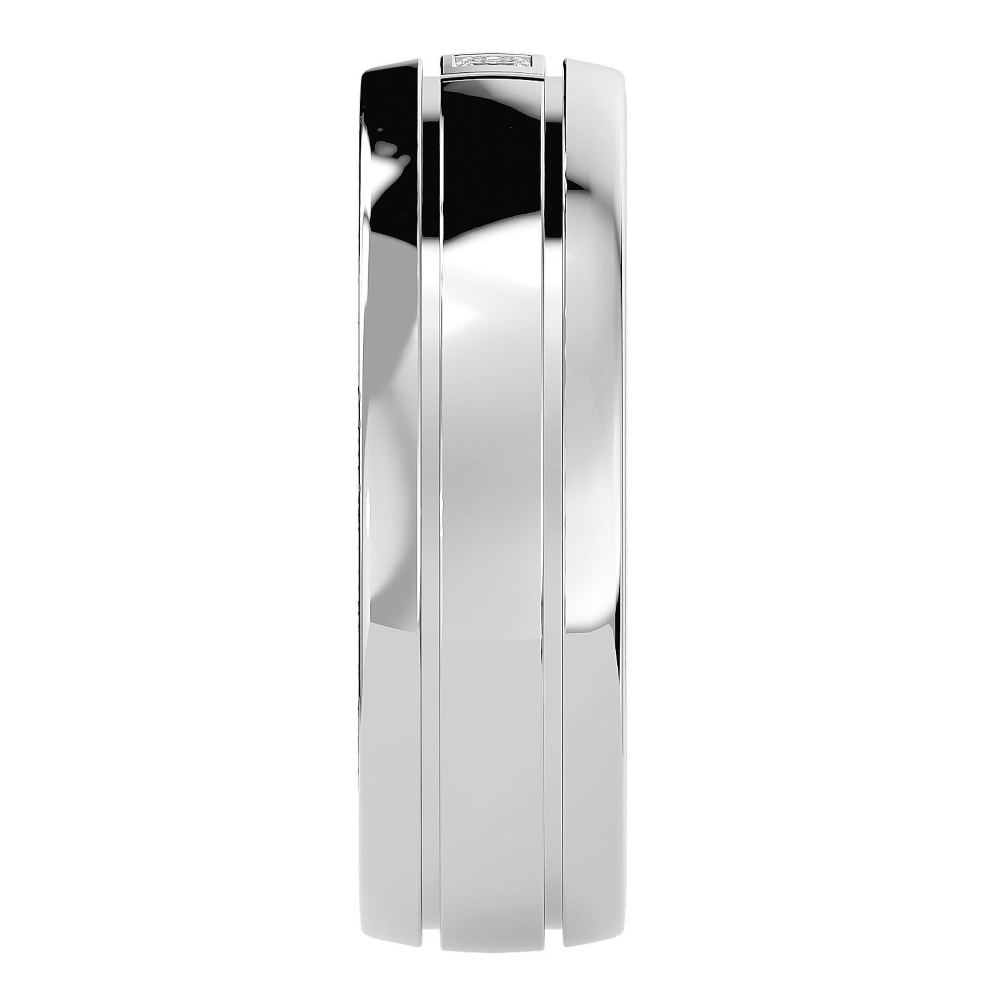 Verighetă Aurora din Aur 14k cu Diamant Creat în Laborator de 0.06 ct din 14k Aur Alb - Castelo.ro