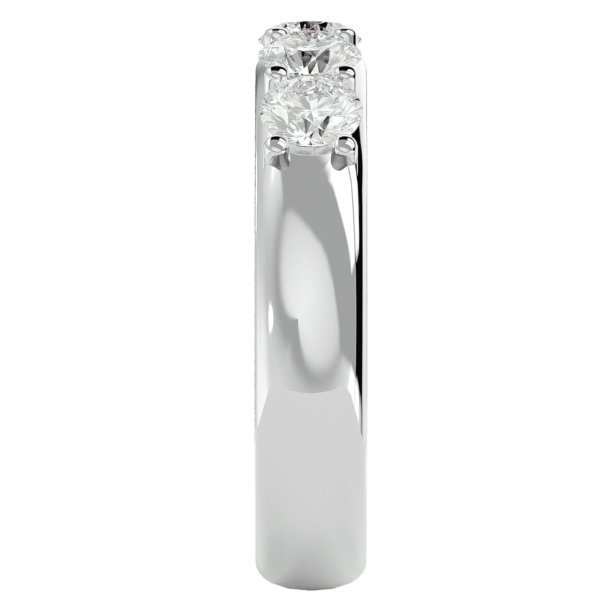 Verighetă Eternity cu 4 Diamante Naturale de 0.96 ct din Platina - Castelo.ro