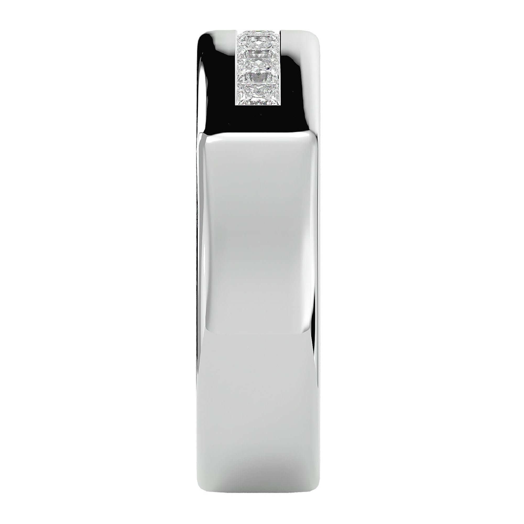 Verighetă Clasică din Aur 14k cu Diamante Create în Laborator de 0.50 ct din 14k Aur Alb - Castelo.ro