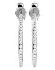 Cercei Cununa Nobilă din Aur 14k cu Diamante Naturale de 0.38 ct din 14k Aur Alb - Castelo.ro
