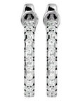 Cercei Hoop Cu Moissanite de 0.70 ct din - Castelo.ro