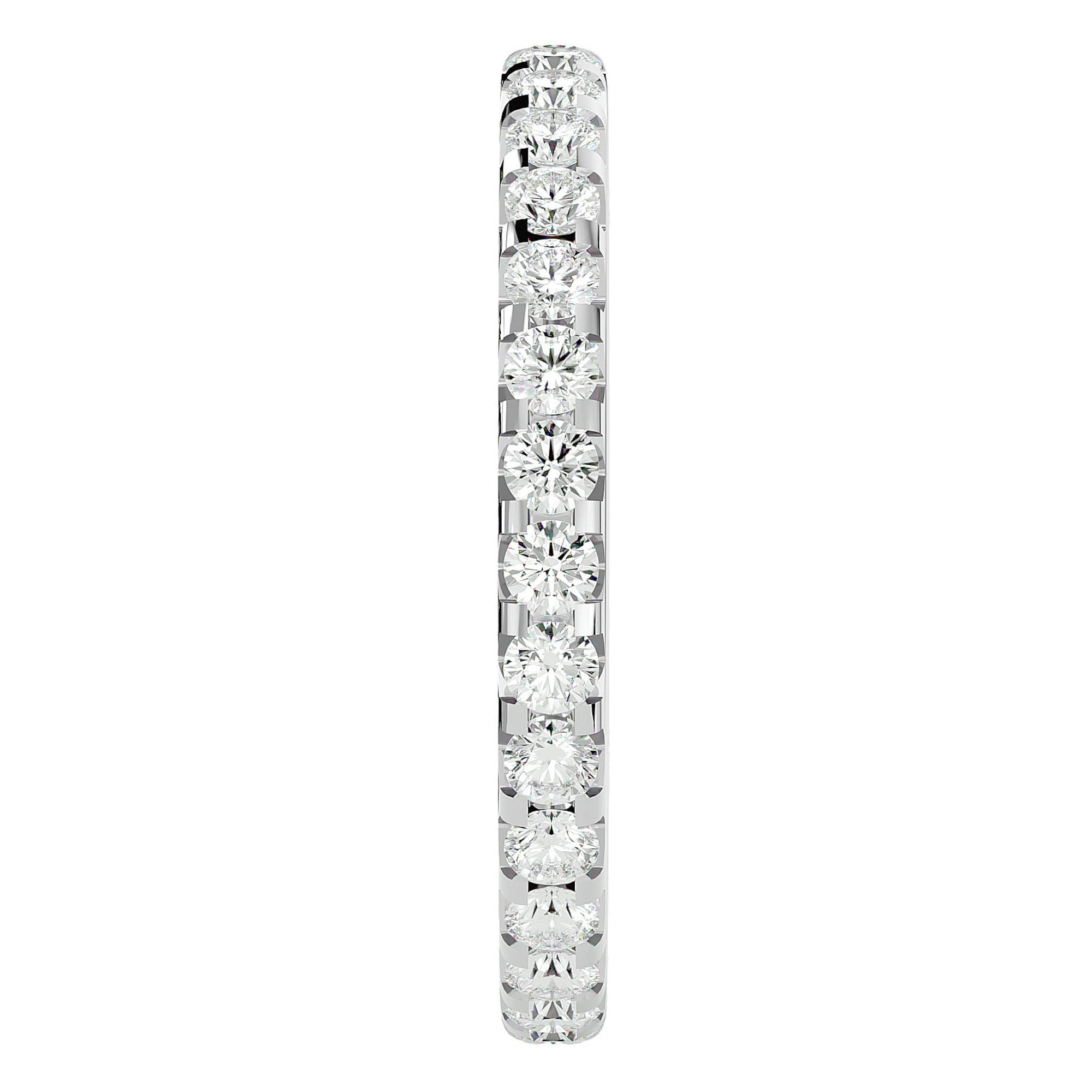 Inel Eternity din Aur 14k cu Moissanite de 1.04 ct din 14k Aur Alb - Castelo.ro