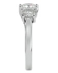 Inel de Logodnă Contessina din Aur 14k cu Trei Moissanite de 2.47 ct din 14k Aur Alb - Castelo.ro
