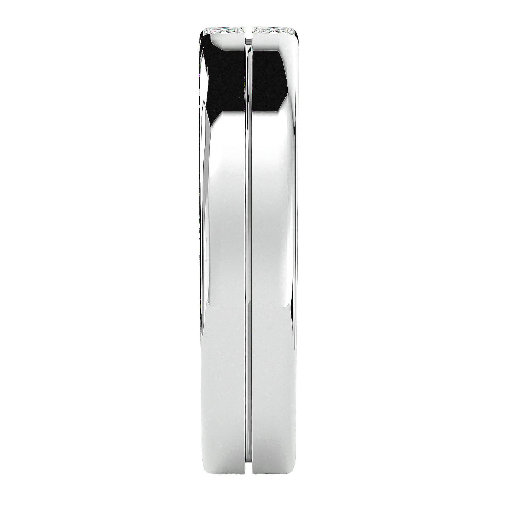 Verighetă cu Tăietură si Moissanite de 0.14 ct din Platina - Castelo.ro