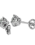 Cercei Stud din Aur 14k Cu Diamante Naturale Tăietură Rotundă Briliantă de 1.05 ct din 14k Aur Alb - Castelo.ro