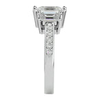 Inel de Logodnă Trei Diamante Create în Laborator de 2.46 ct din Platina - Castelo.ro