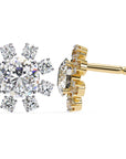 Cercei Stud Ice Queen cu Diamante Create în Laborator de 1.22 ct din 18K Aur Galben - Castelo.ro