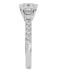 Inel de Logodnă cu Trei Moissanite In Forma De Prințesă de 1.72 ct din Platina - Castelo.ro