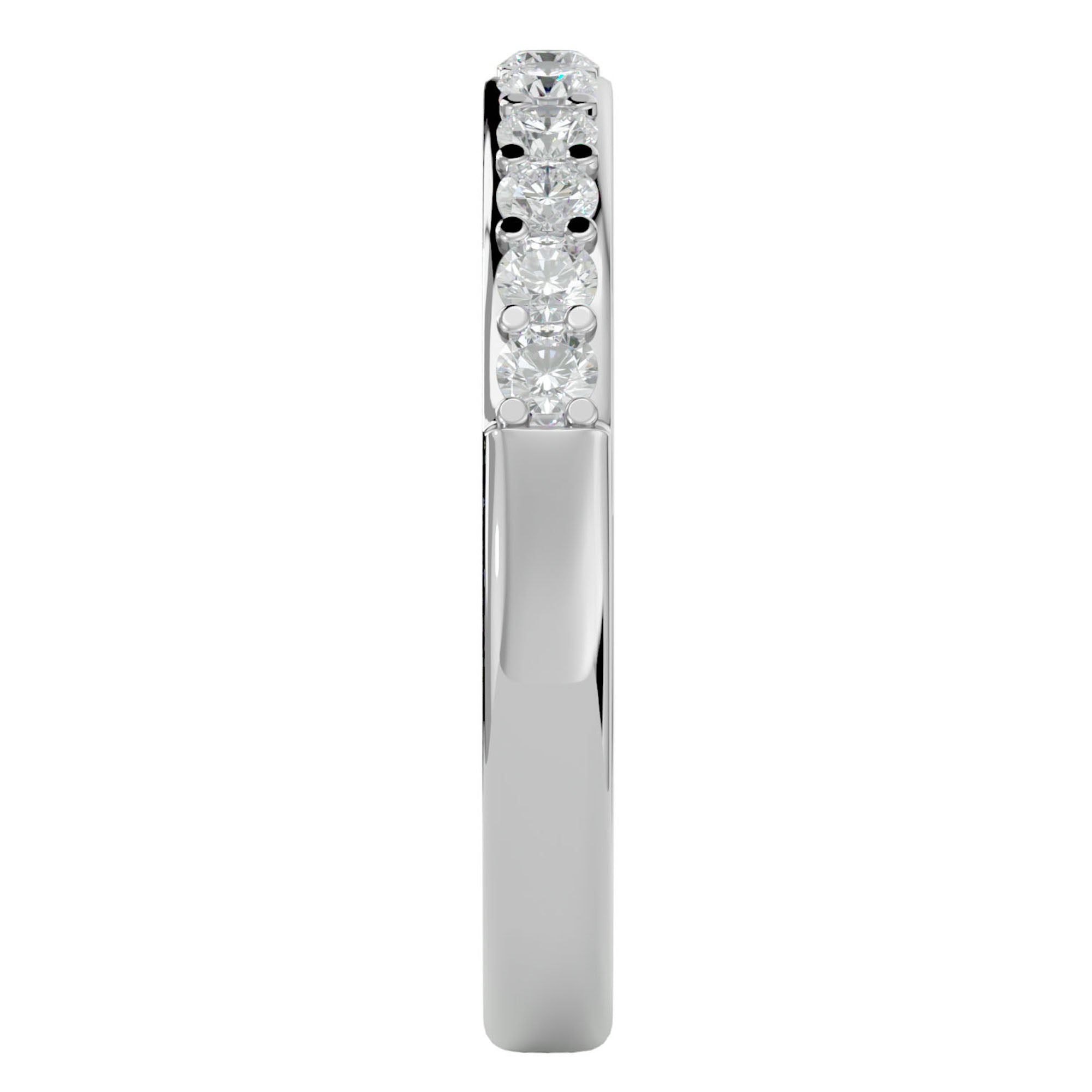 Inel Eternity Cu Moissanite de 0.40 ct din Platina - Castelo.ro