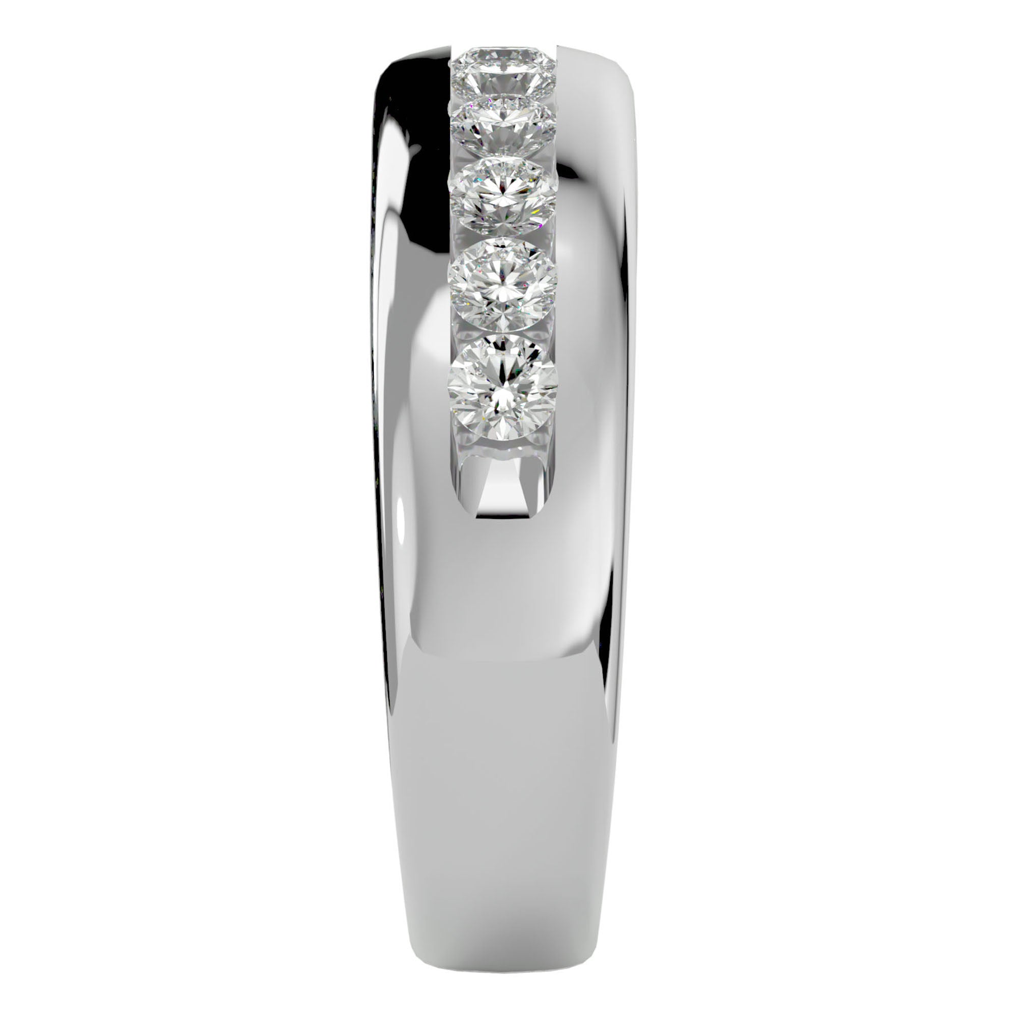 Verighetă Eternity cu Moissanite de 1.01 ct din Platina - Castelo.ro