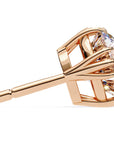 Cercei Stud Imperial din Aur 14k cu Moissanite Tăietură Briliant de 2.8 ct din 14K Aur Roz - Castelo.ro