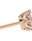 Cercei Stud Majestic din Aur 14k cu Moissanite Tăietură Briliant de 2.5 ct din 14K Aur Roz - Castelo.ro