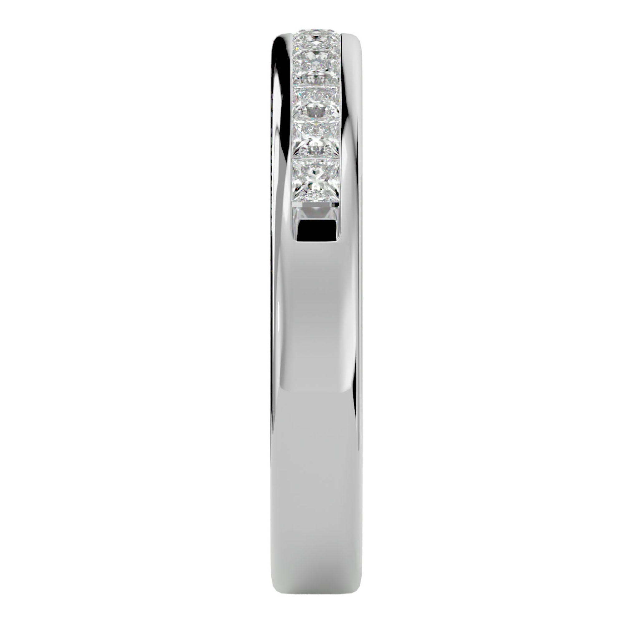 Verighetă din Aur 14k cu Moissanite Eternity de 0.55 ct din 14k Aur Alb - Castelo.ro