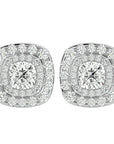 Cercei Stud din Aur 14k Cu Diamante Create în Laborator de 2.2 ct din 14k Aur Alb - Castelo.ro