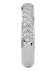 Inelul Promisiunii din Aur 14k cu Diamante Create în Laborator Pavé de 0.77 ct din 14k Aur Alb - Castelo.ro