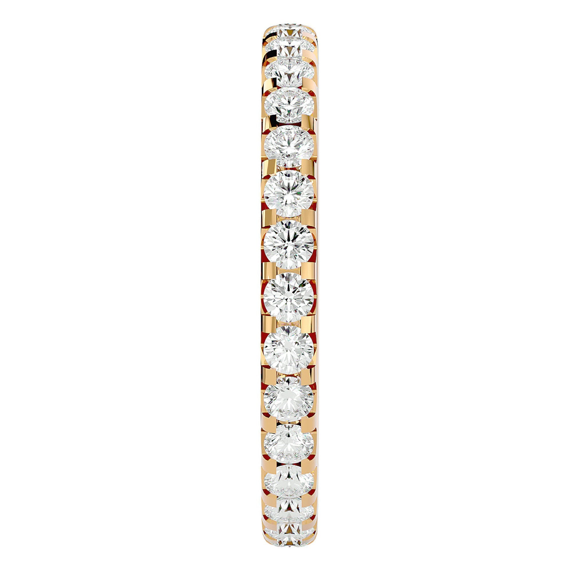 Inel Eternity cu Diamante Create în Laborator de 1.04 ct din 18k Aur Galben - Castelo.ro