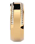 Verighetă cu Bandă De Moissanite de 0.53 ct din 18k Aur Galben - Castelo.ro