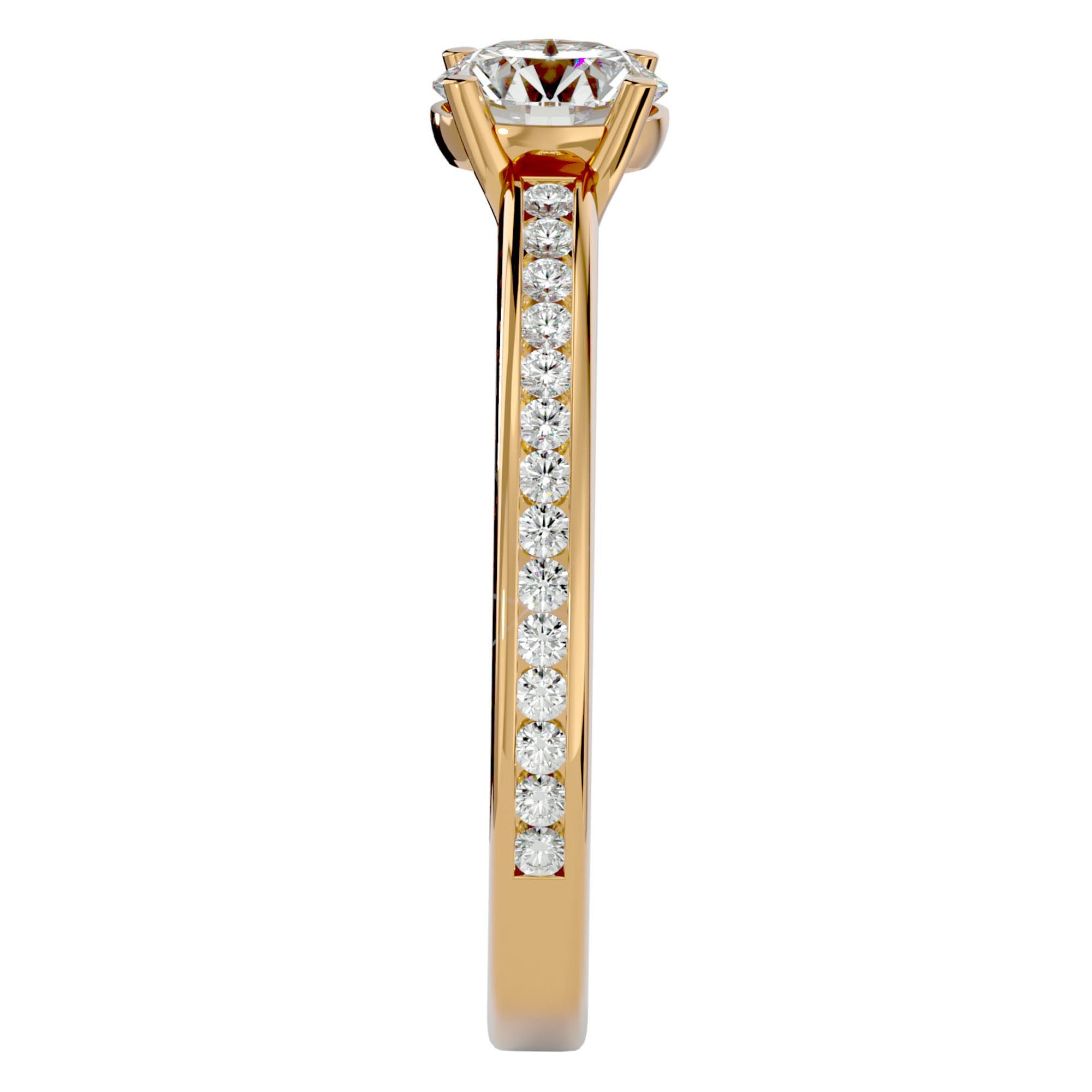 Inel de Logodnă Bastille cu Diamante Create în Laborator de 1.27 ct din 18k Aur Galben - Castelo.ro