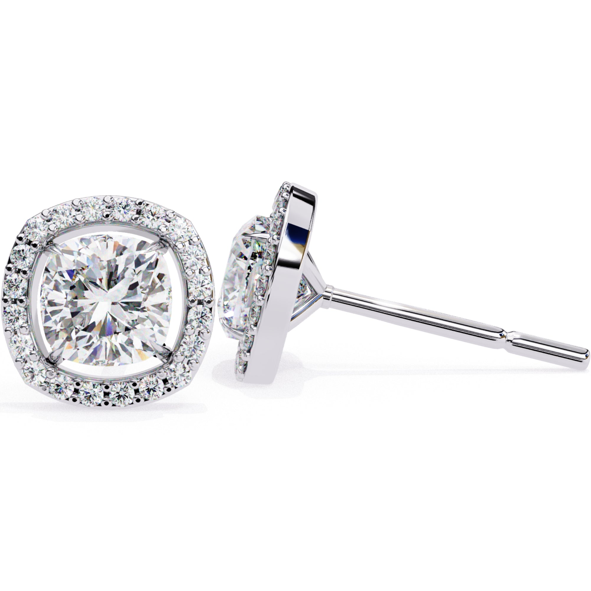 Cercei Stud Elsa cu Diamante Create în Laborator de 0.96 ct din - Castelo.ro