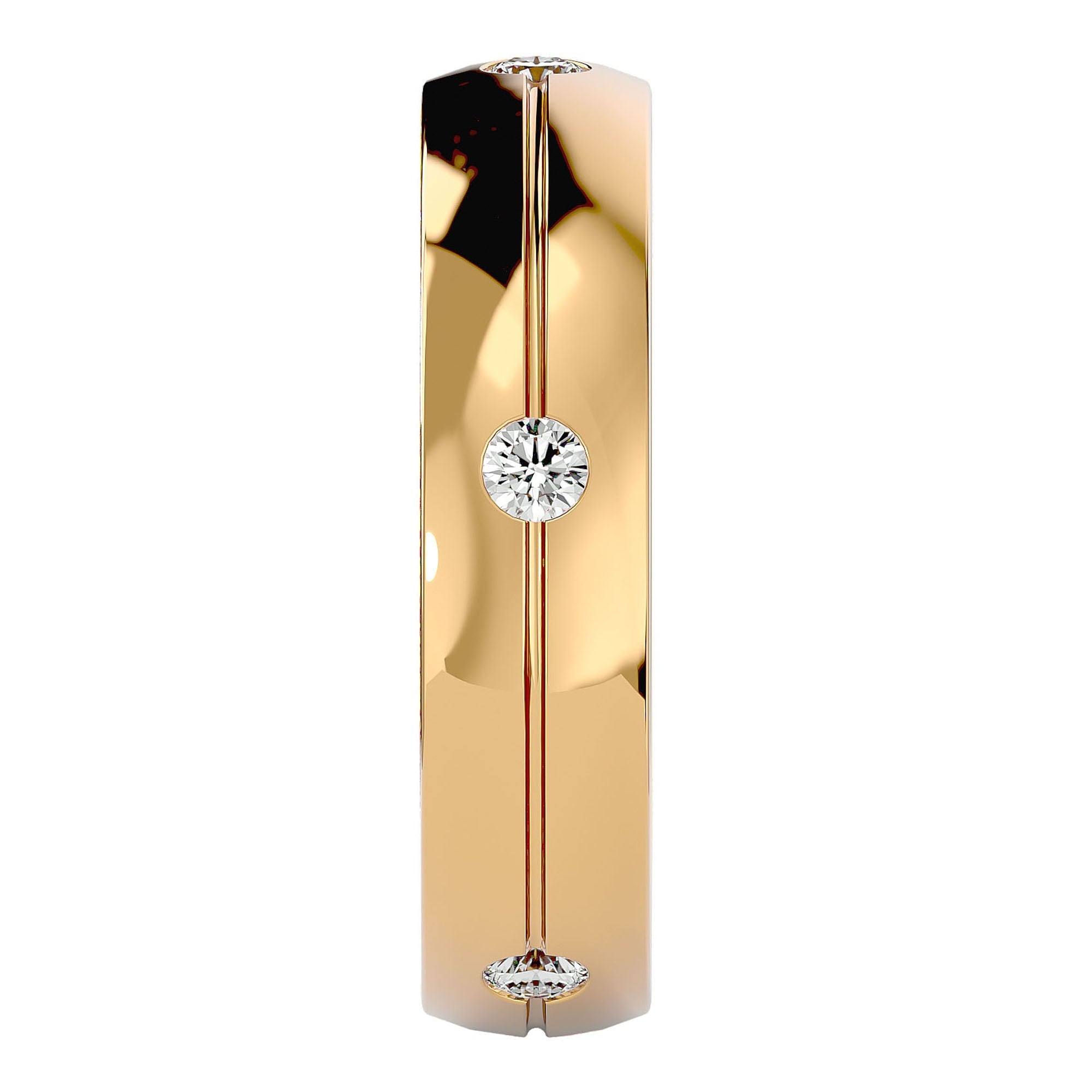 Verighetă Amélie cu Diamante Create în Laborator de 0.46 ct din 18k Aur Galben - Castelo.ro