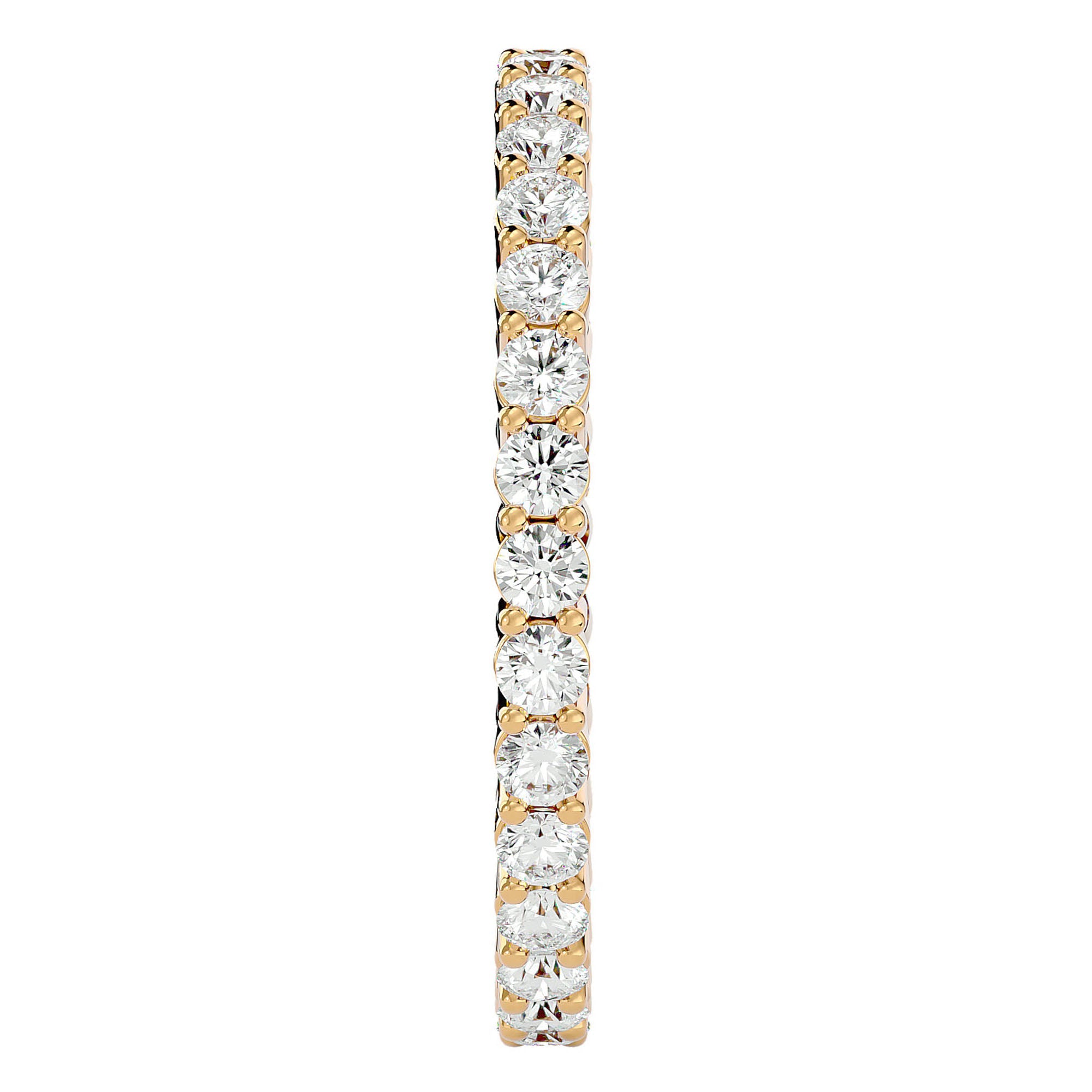 Inel Eternity cu Moissanite de 0.90 ct din 18k Aur Galben - Castelo.ro