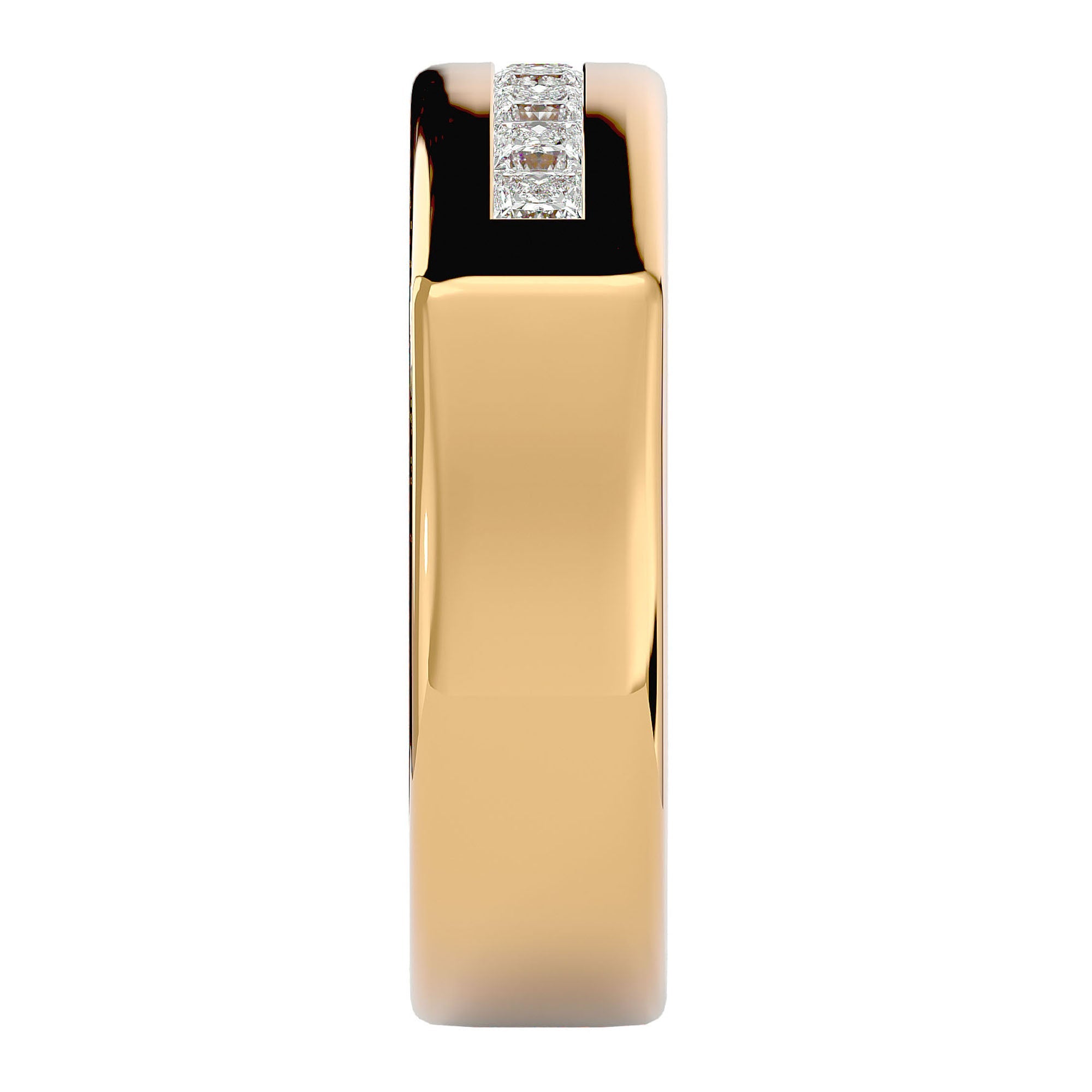 Verighetă Clasică cu Diamante Create în Laborator de 0.50 ct din 18k Aur Galben - Castelo.ro