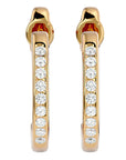 Cercei Hoop Vals din Aur 14k cu Moissanite de 0.92 ct din 14k Aur Galben - Castelo.ro