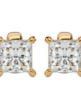 Cercei Stud Montură Prințesă din Aur 14k cu Diamant Natural de 1 ct din 14k Aur Galben - Castelo.ro