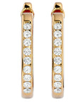 Cercei Hoop Nobili din Aur 14k cu Diamante Naturale de 0.46 ct din 14k Aur Galben - Castelo.ro