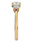 Inel de Logodnă Solitaire cu Trei Diamante Create în Laborator de 1.57 ct din 18k Aur Galben - Castelo.ro