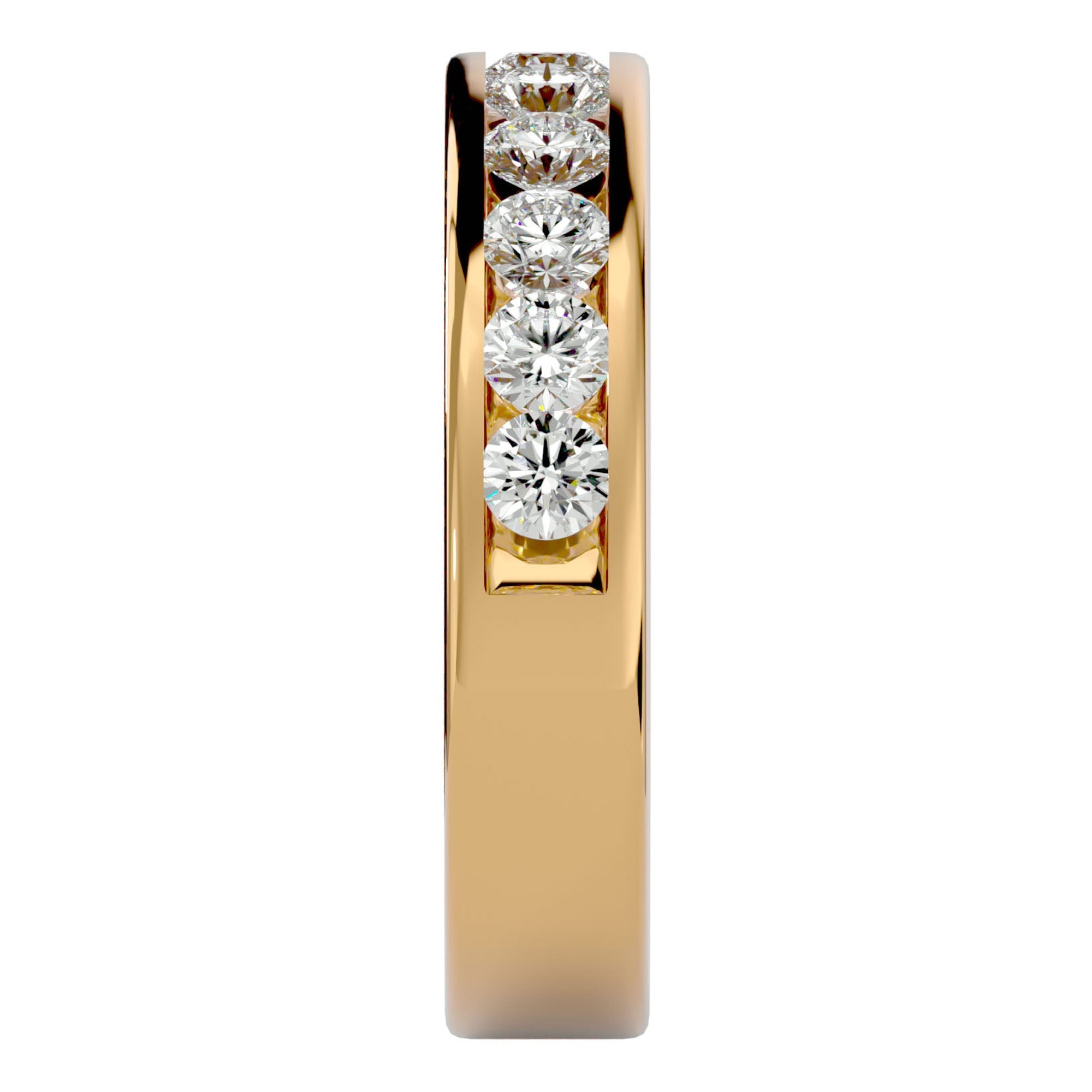 Verighetă cu Diamante Create în Laborator Eternity de 1.01 ct din 18k Aur Galben - Castelo.ro