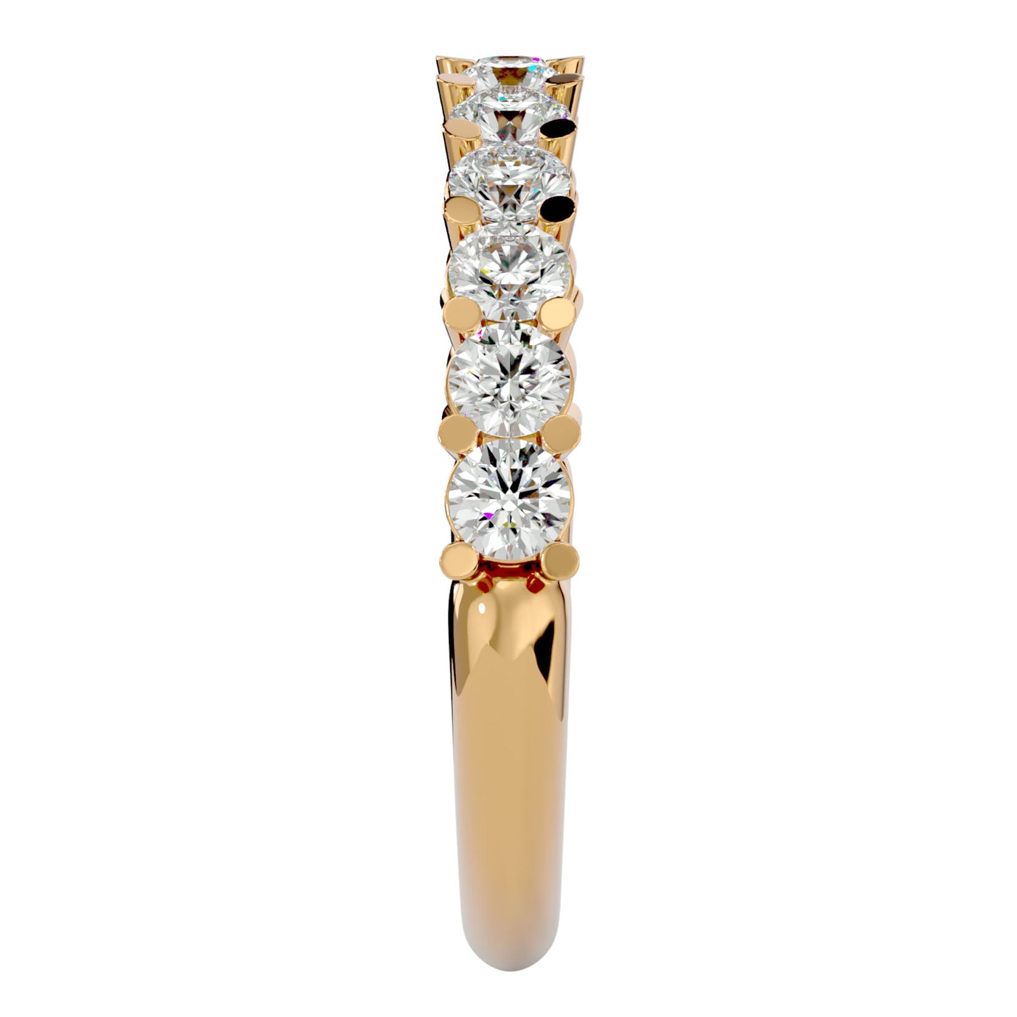 Inel din Aur 14k Cu 11 Diamante Create în Laborator Montate In Prong 1.11 ct din 14k Aur Galben - Castelo.ro