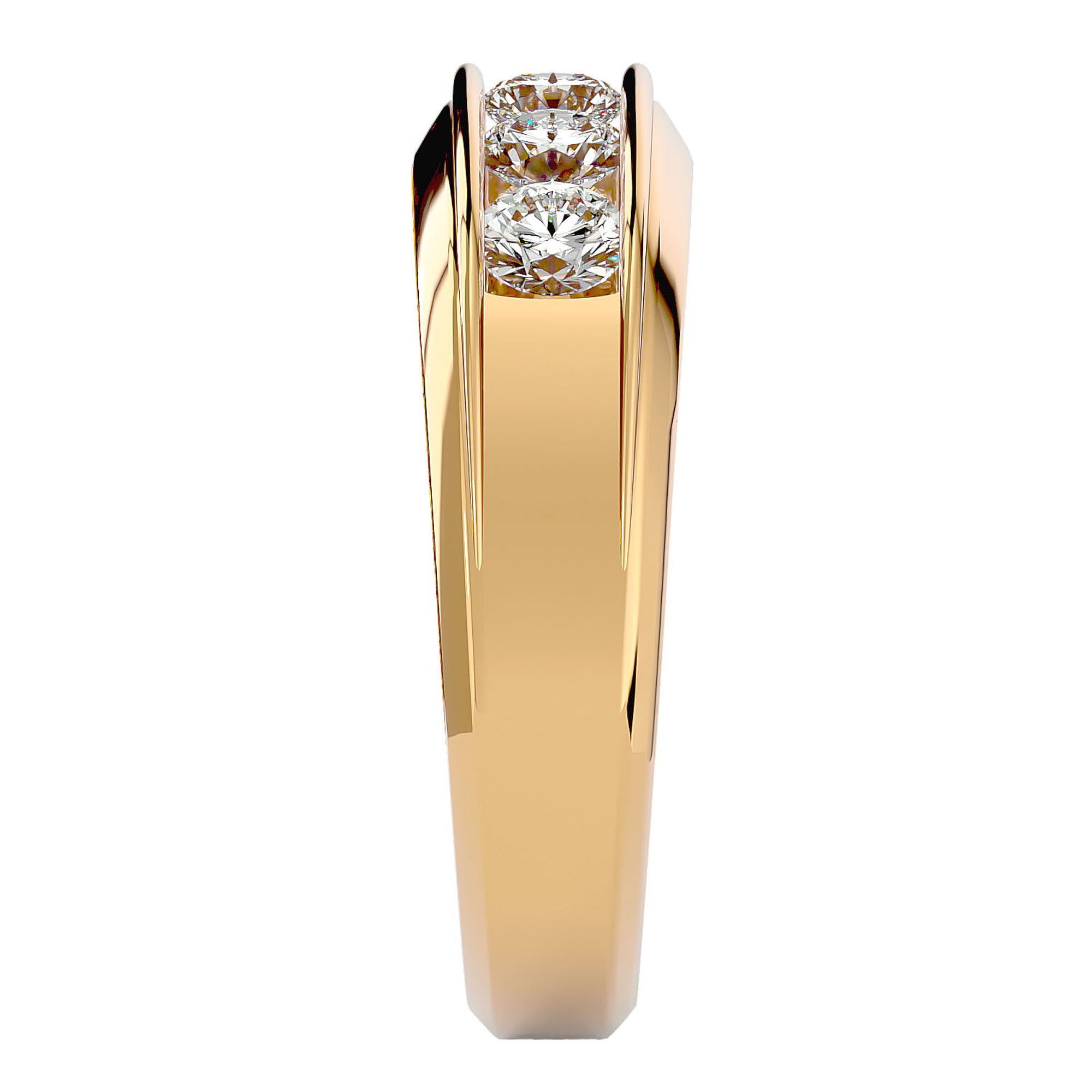 Verighetă Emilia din Aur 14k cu Diamante Naturale de 1.29 ct din 14k Aur Galben - Castelo.ro