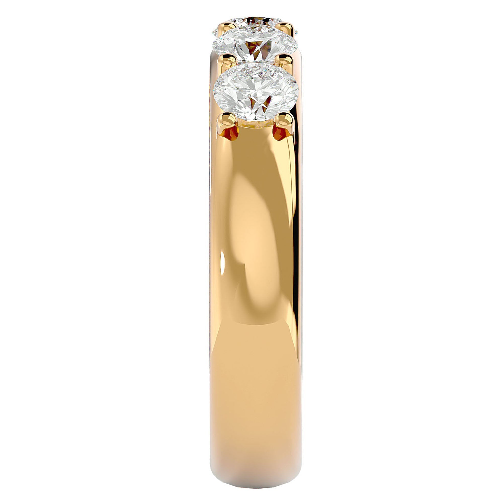 Inel Eternity din Aur 14k cu 4 Diamante Create în Laborator de 0.96 ct din 14k Aur Galben - Castelo.ro