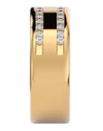 Verighetă Solène din Aur 14k Cu Două Rânduri De Diamante Naturale de 0.46 ct din 14k Aur Galben - Castelo.ro