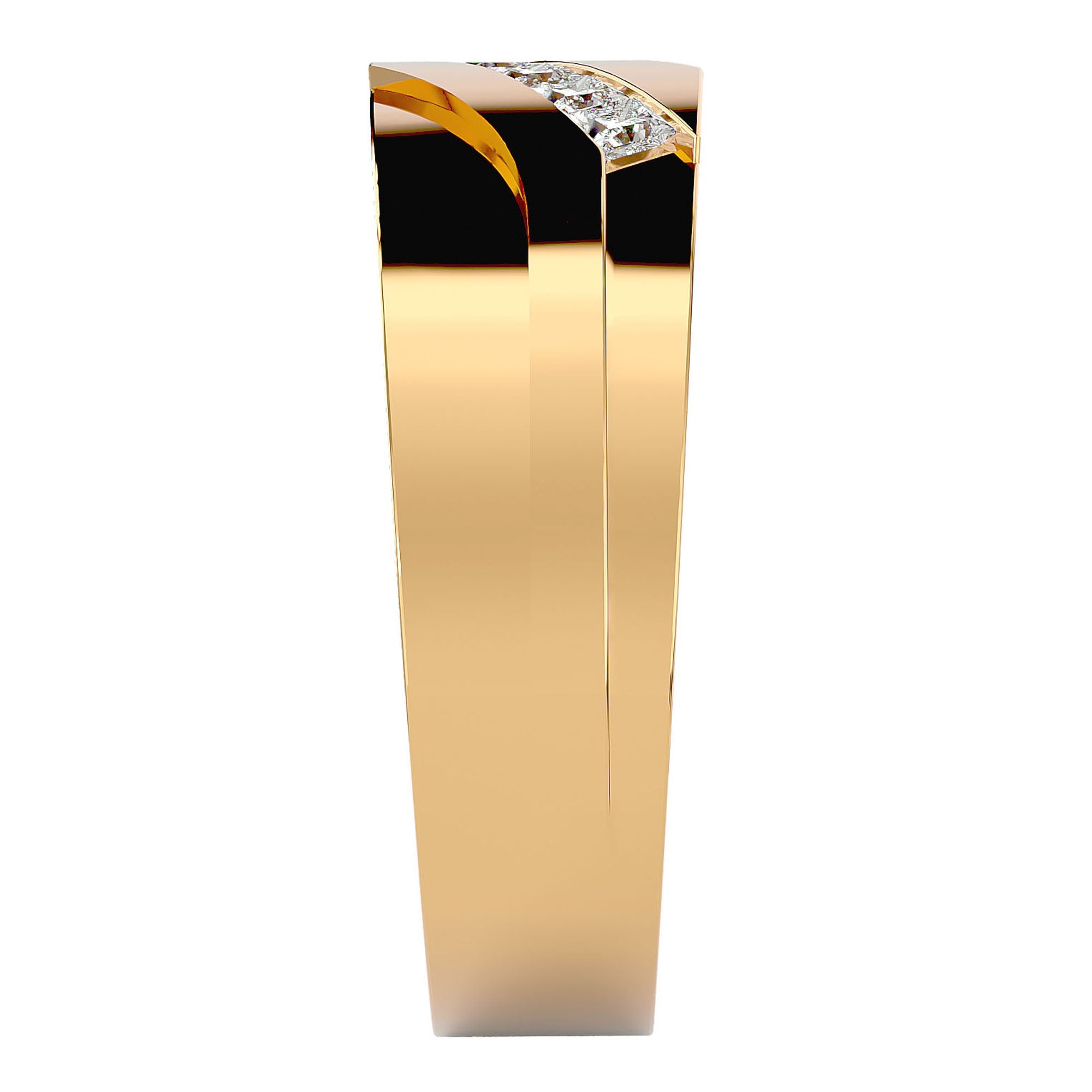 Verighetă Prestigiu cu Moissanite de 0.36 ct din 18k Aur Galben - Castelo.ro