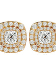 Cercei Stud Cu Diamante Naturale de 2.2 ct din 18k Aur Galben - Castelo.ro