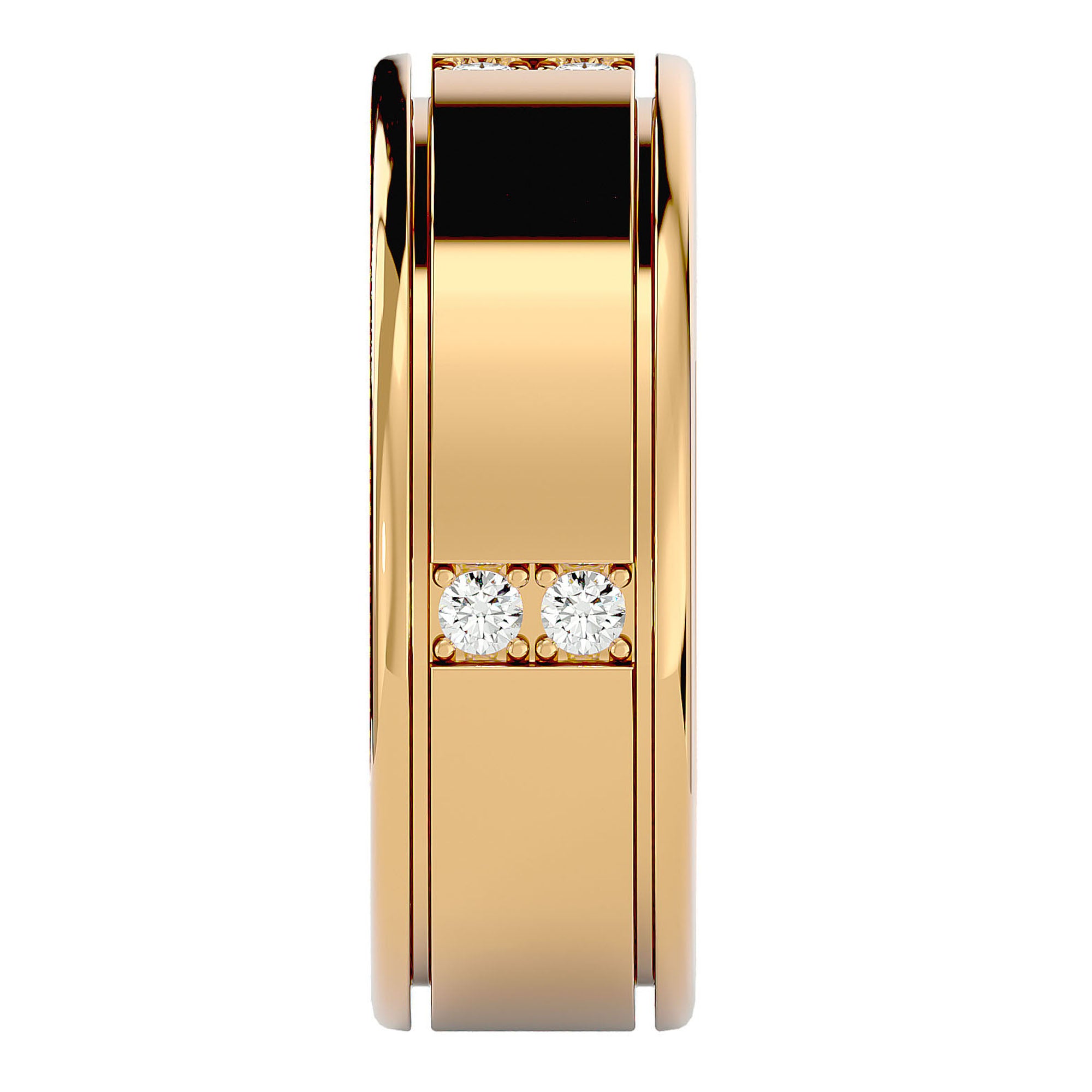 Verighetă Forte cu Diamante Naturale de 0.28 ct din 18k Aur Galben - Castelo.ro