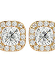 Cercei Stud din Aur 14k Cu Diamante Create în Laborator de 2.06 ct din 14k Aur Galben - Castelo.ro