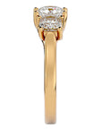 Inel de Logodnă Contessina din Aur 14k cu Trei Diamante Create în Laborator de 2.47 ct din 14k Aur Galben - Castelo.ro