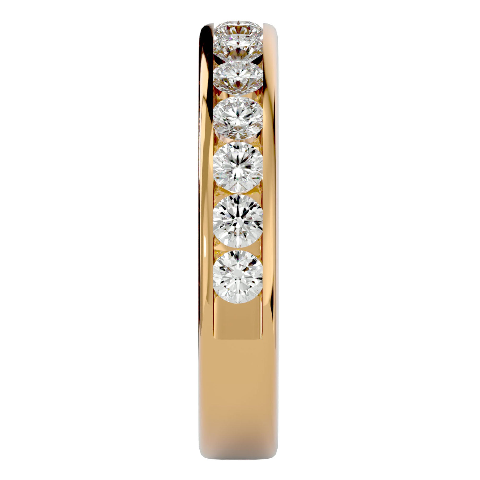 Inel Eternity Cu Diamante Naturale de 0.96 ct din 18k Aur Galben - Castelo.ro